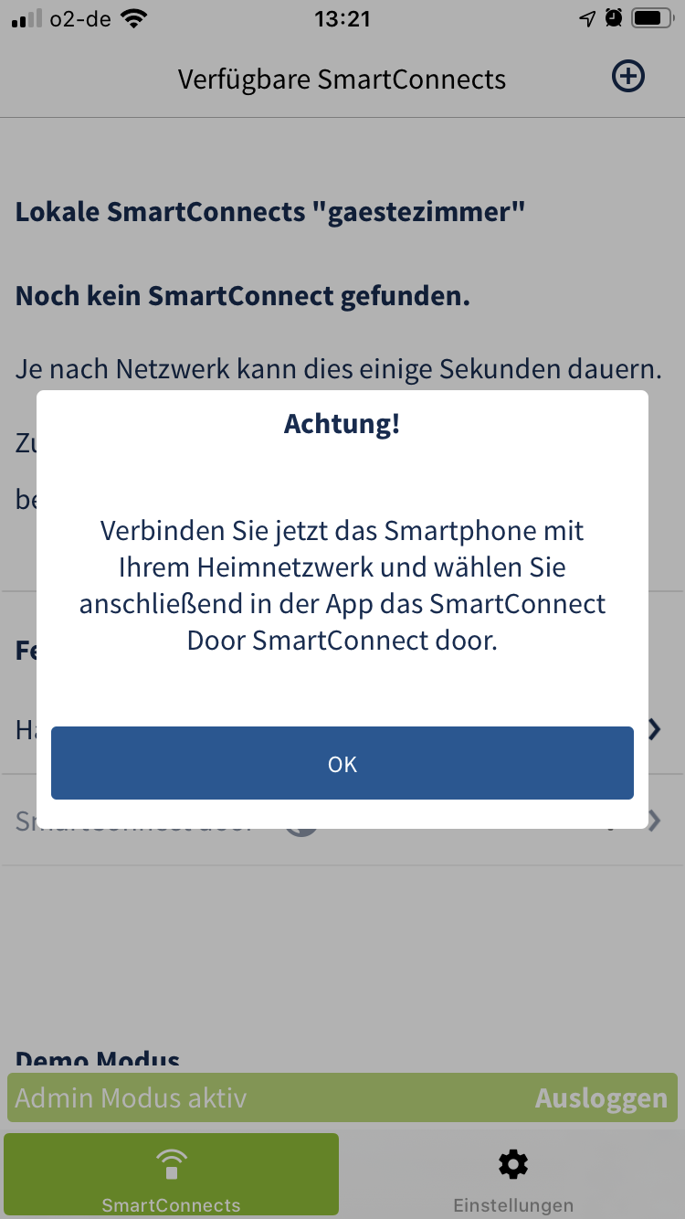 Administratoreinstellungen – SmartWireless Dokumentation
