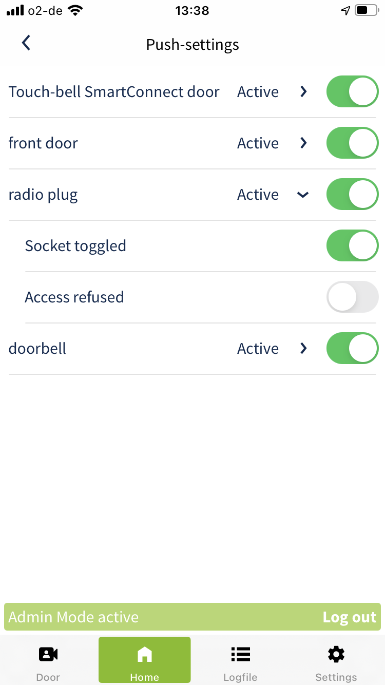 Application settings SmartWireless Dokumentation